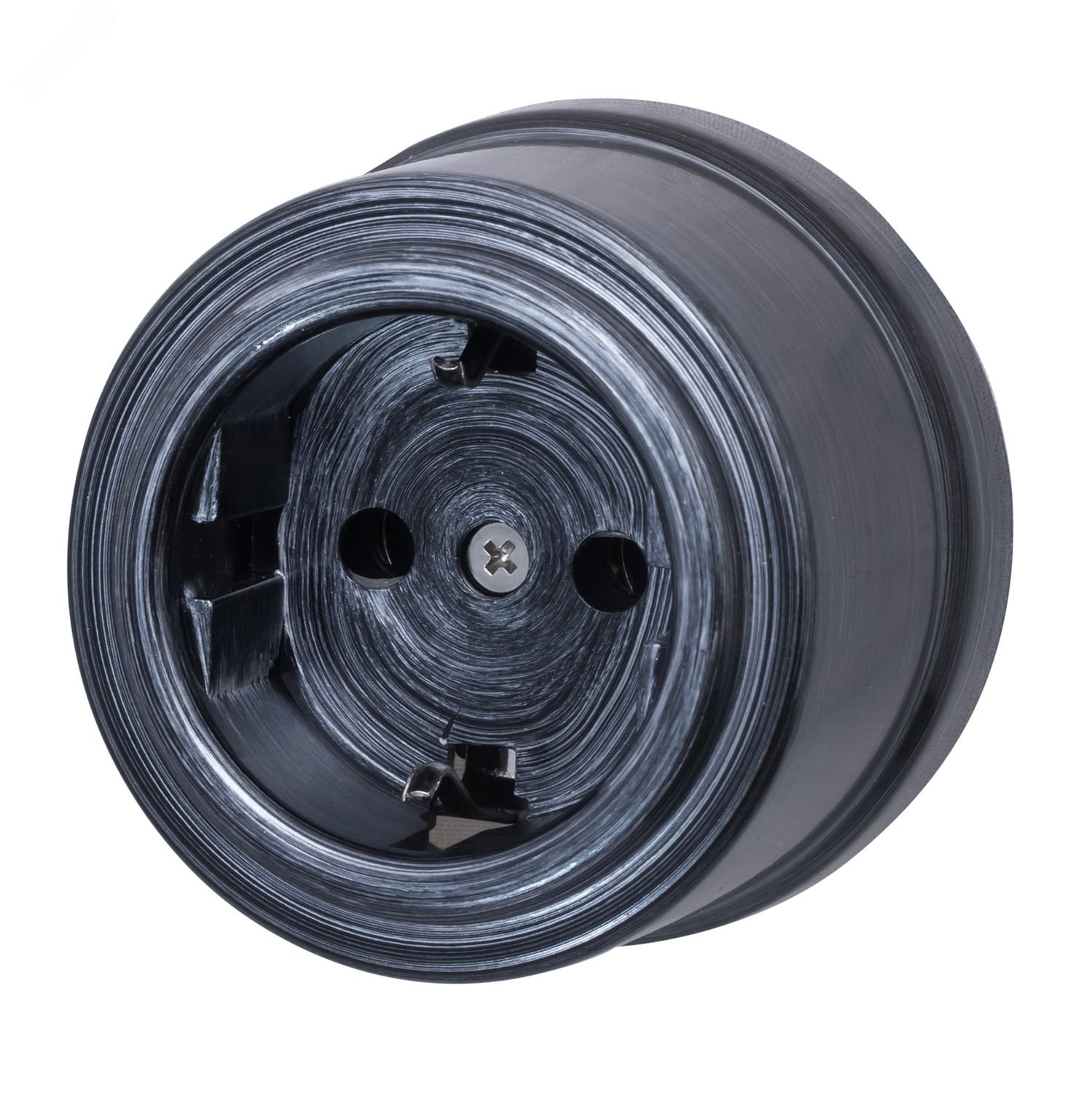 Изображение товара Розетка силовая Bironi Лизетта с заземлением, пластик, серебряный