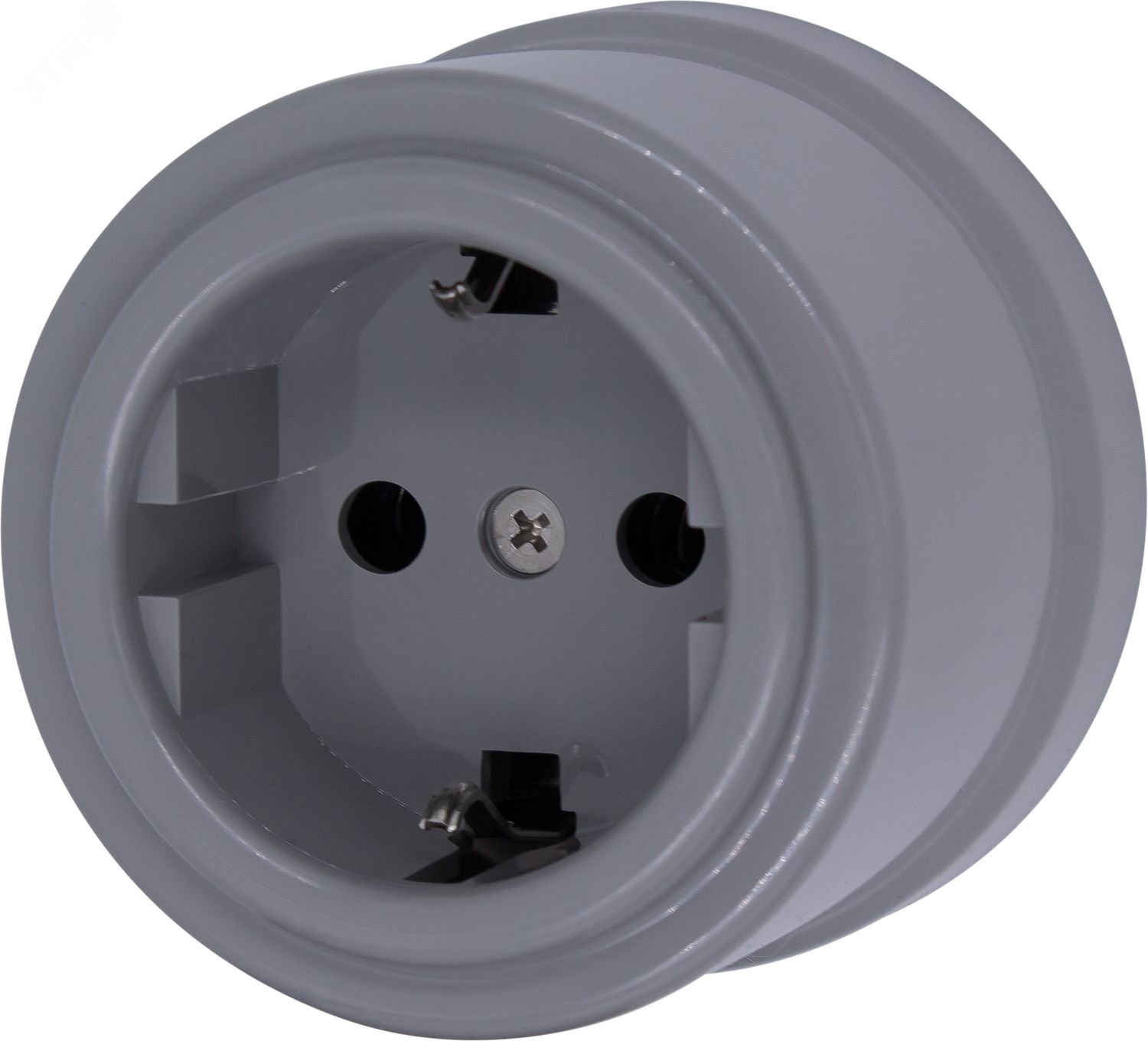 Изображение товара Розетка силовая с заземлением Bironi Титан наружная монтаж IP 20 16 А