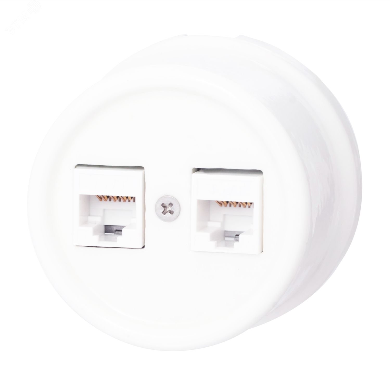 Изображение товара Розетка информационная Bironi Лизетта RJ45 для наружного монтажа белая