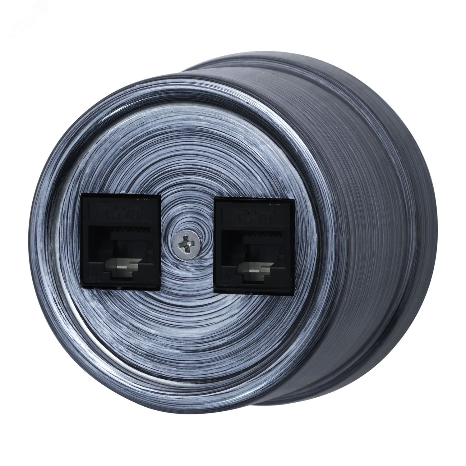 Изображение товара Розетка информационная Bironi Лизетта RJ45 для наружного монтажа серебристая