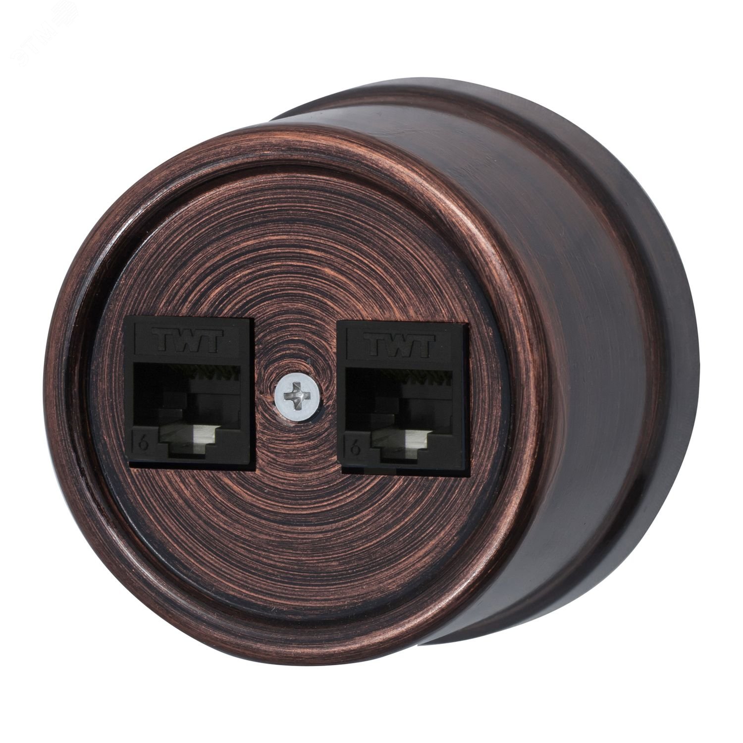 Изображение товара Розетка информационная Bironi Лизетта RJ45 двойная для наружного монтажа