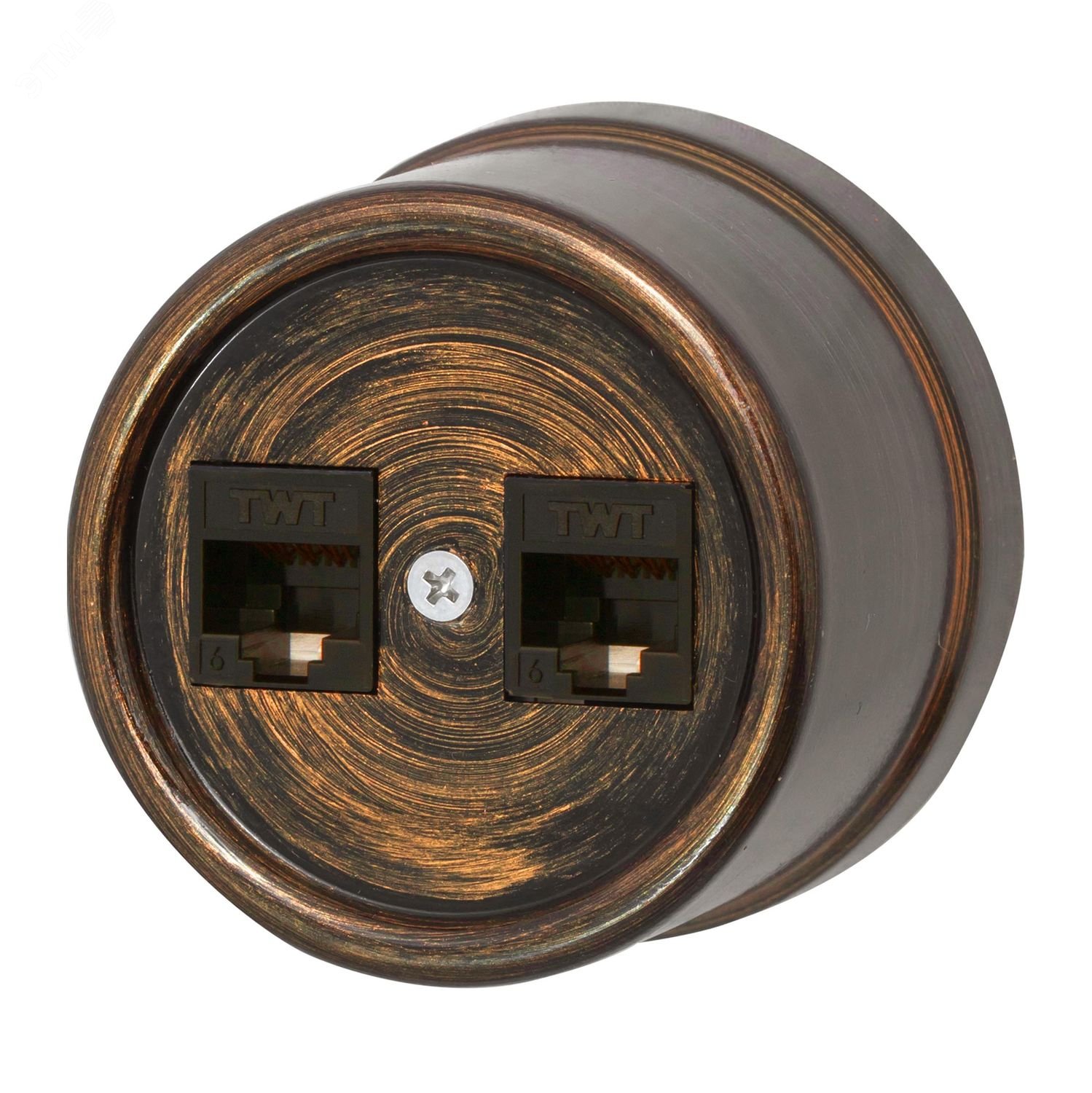 Изображение товара Розетка Лизетта RJ45 информационная Bironi бронзовая