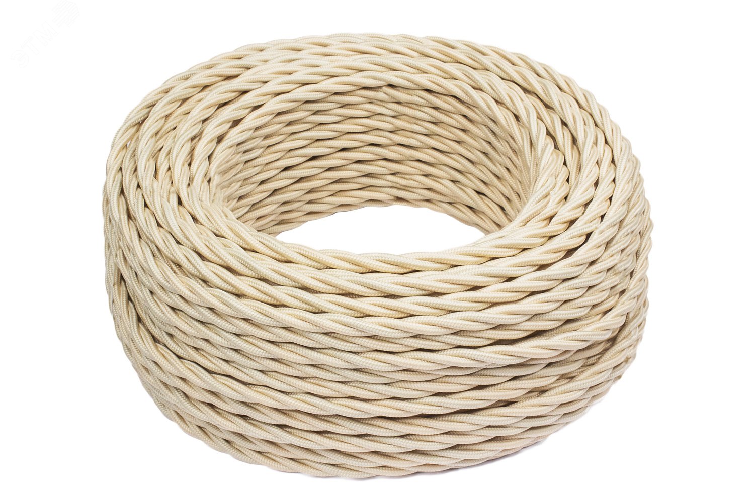 Изображение товара Ретро провод 2х2,5 Песочное золото 150 м для электромонтажа и освещения