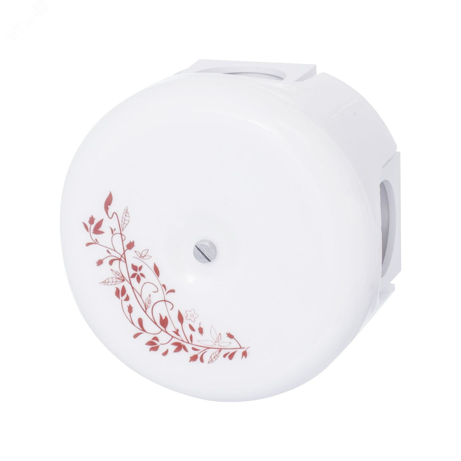 Изображение товара Распределительная коробка Bironi 78 мм керамика белая декор кабельные вводы