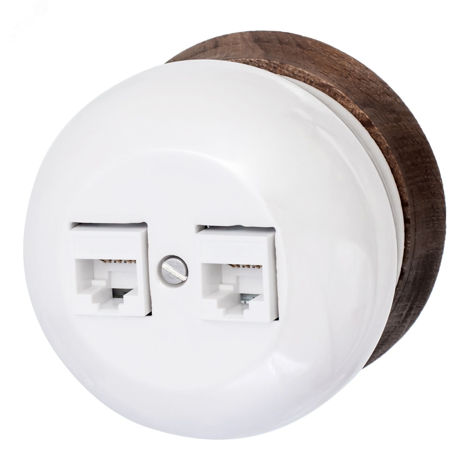 Изображение товара Розетка RJ45 двойная Фаберже перламутровая от BIRONI