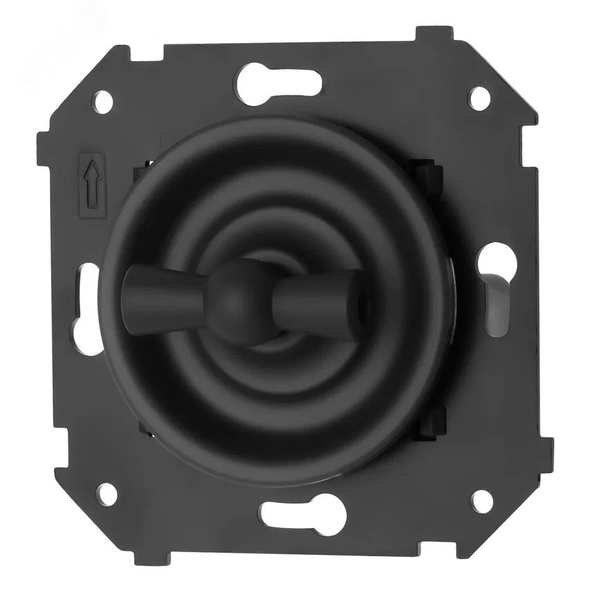 Изображение товара Выключатель 1-кл проходной с/у, Черный матовый, Bironi, скрытый монтаж