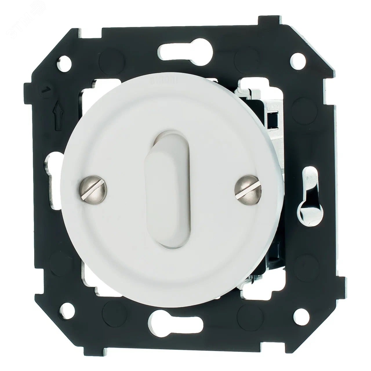 Изображение товара Выключатель одноклавишный Bironi белый матовый монтаж скрытый 220 В