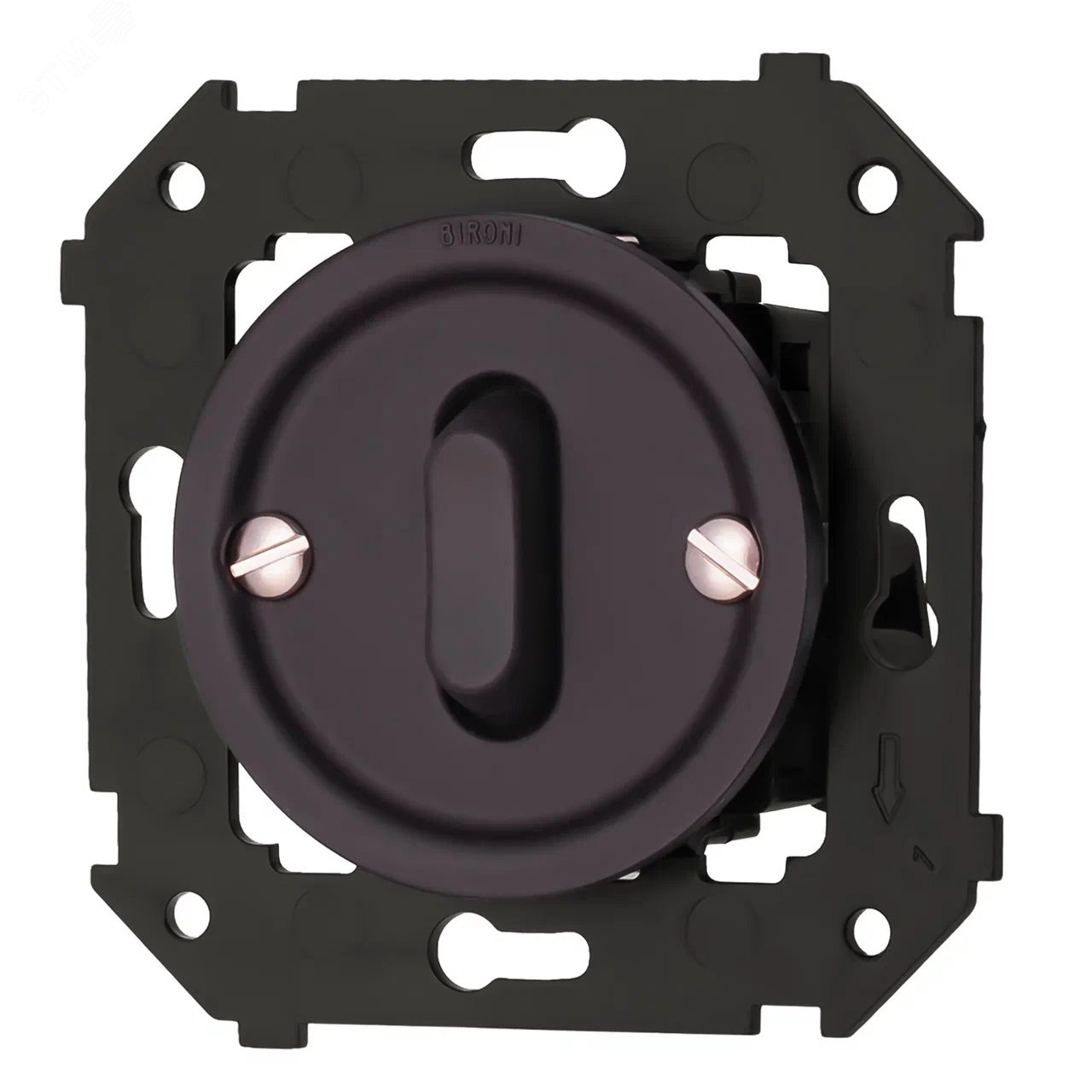 Изображение товара Одноклавишный выключатель Bironi из пластика коричневого цвета IP20