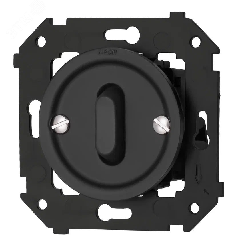 Изображение товара Выключатель одноклавишный Bironi черный матовый