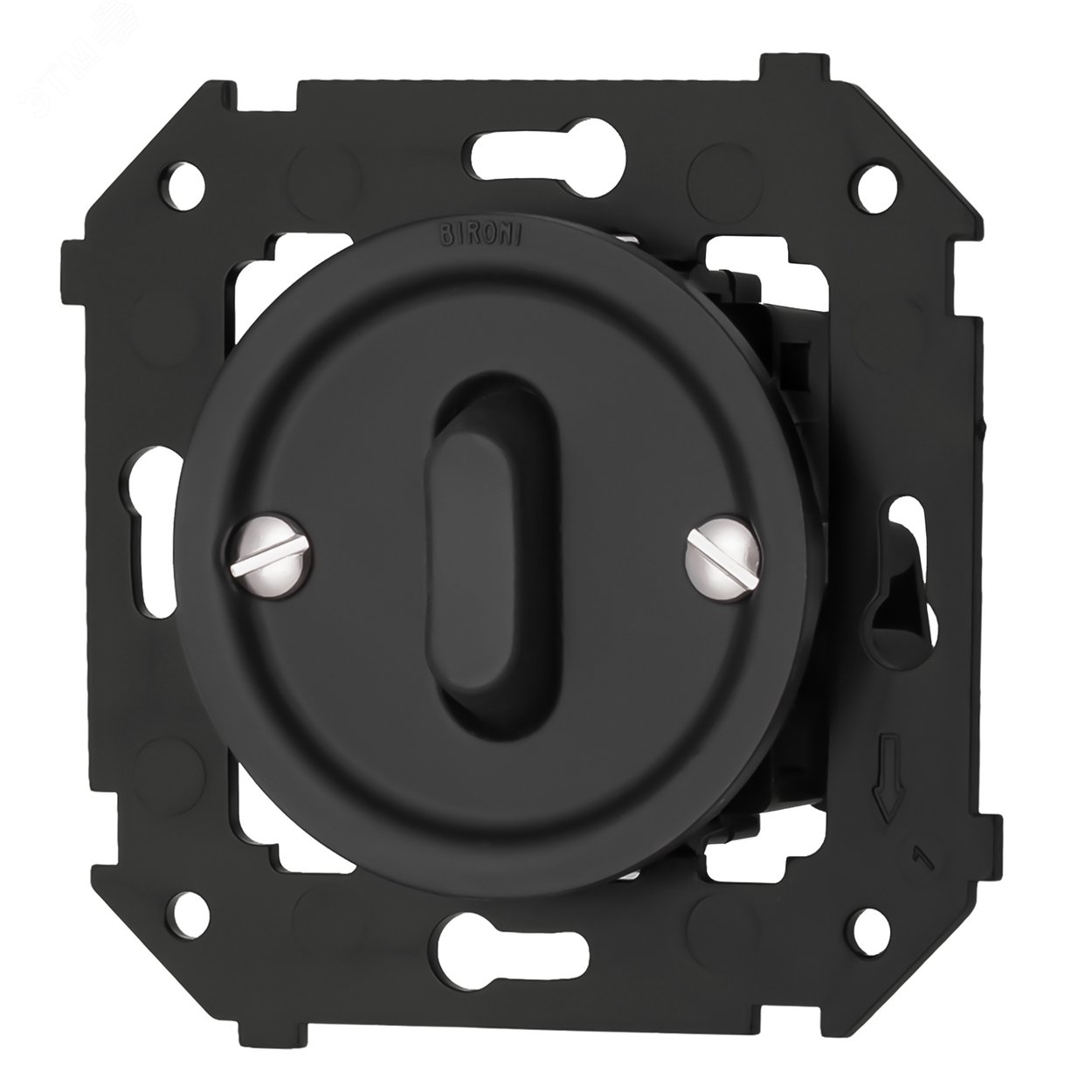 Изображение товара Выключатель 1-кл., черный матовый, скрытый монтаж, Bironi