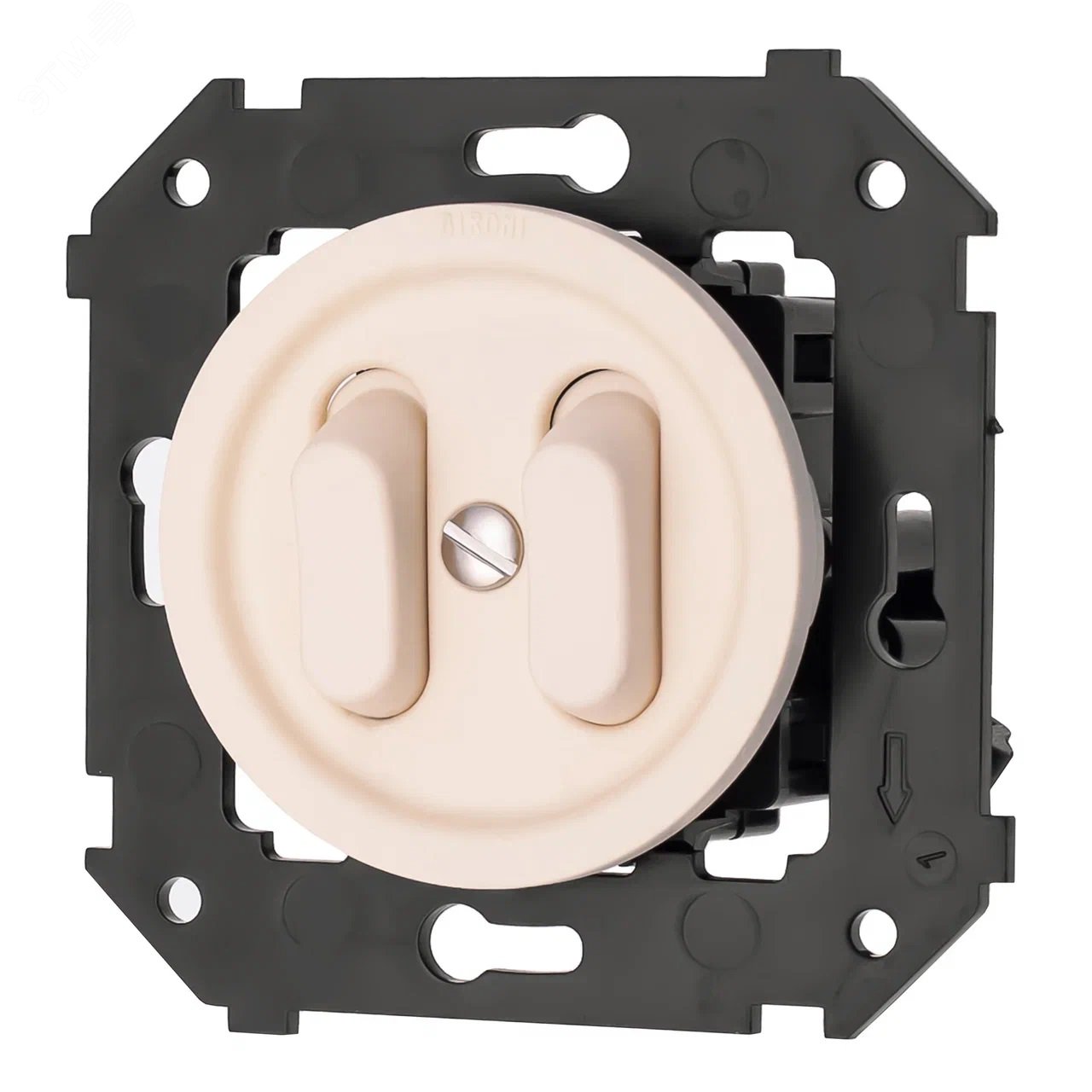 Изображение товара Кнопка двухклавишная Bironi с золотым покрытием для интерьера