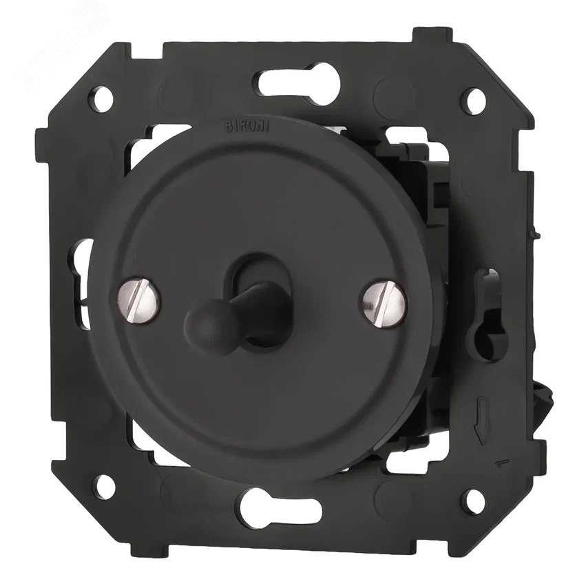 Изображение товара Выключатель однотумблерный Bironi черный матовый IP20 для наружного монтажа