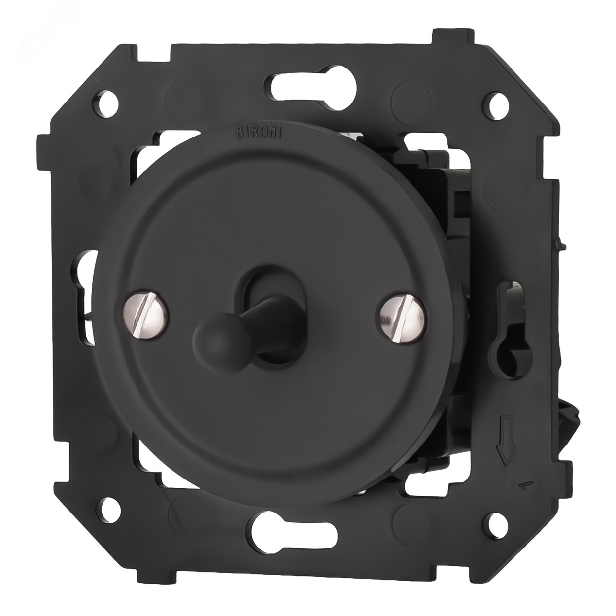 Изображение товара Выключатель 1-кл., пластик, черный матовый, скрытый монтаж от Bironi