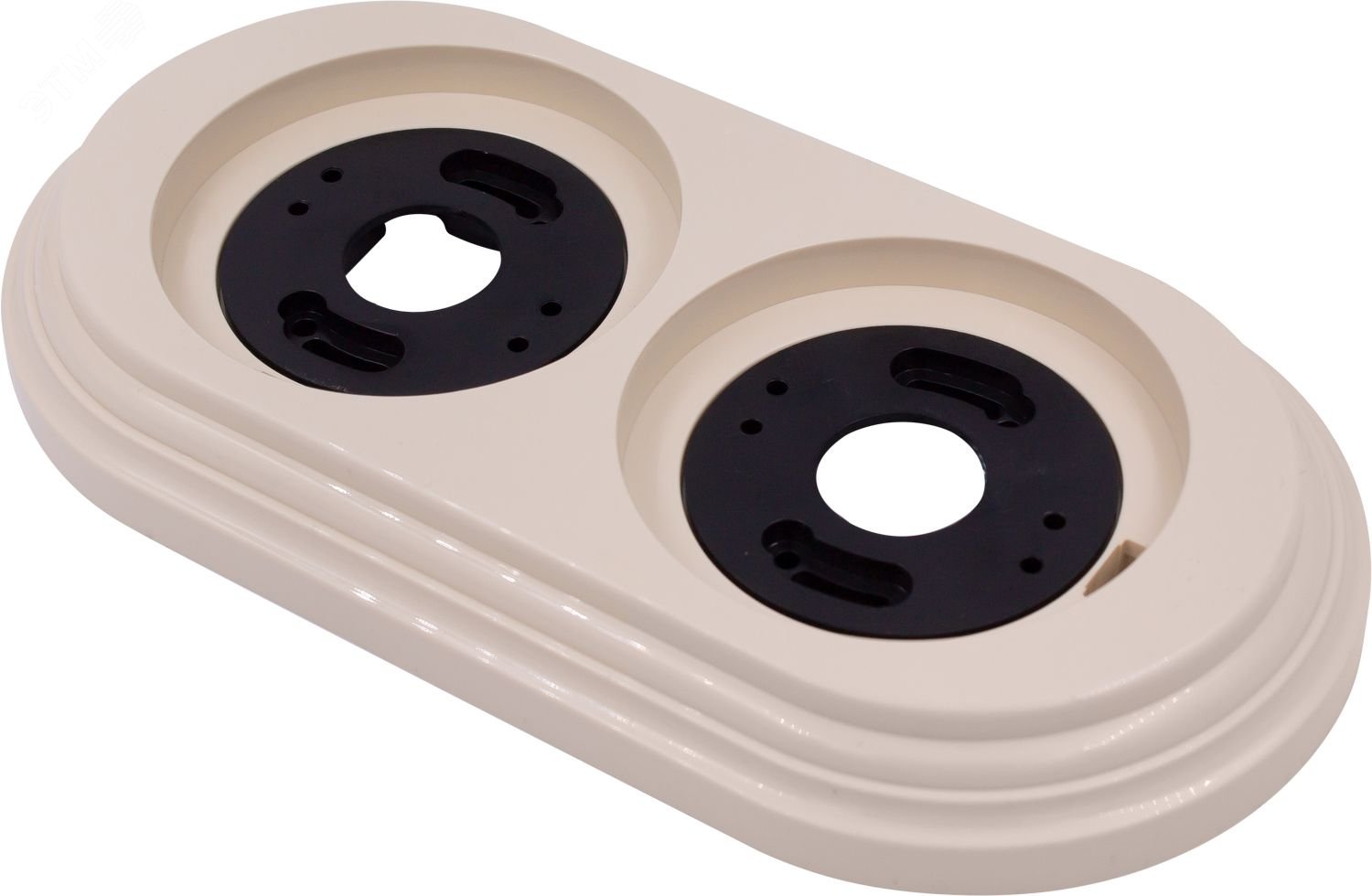 Изображение товара Рамка двухпостовая Лизетта из пластика Песочное золото Bironi