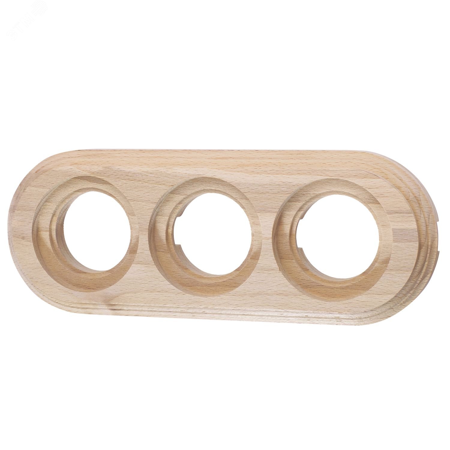 Изображение товара Рамка для розеток и выключателей Bironi Лизетта 3 поста стиль Ретро дерево