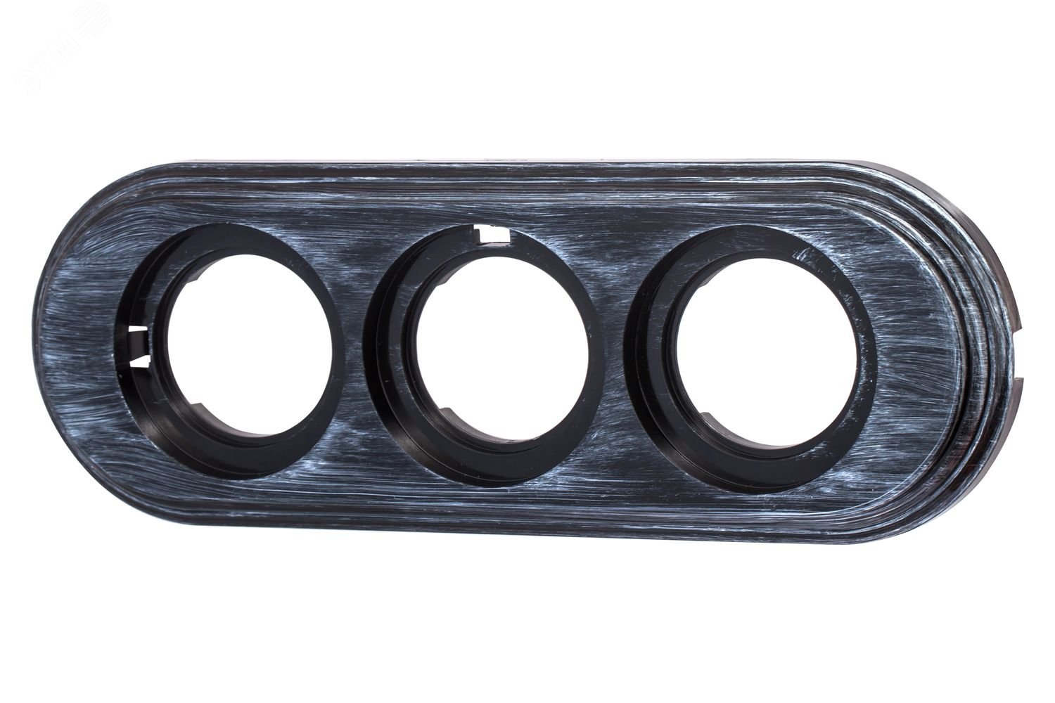 Изображение товара Рамка 3-х постовая Bironi в стиле Ретро из ABS пластика серебристая