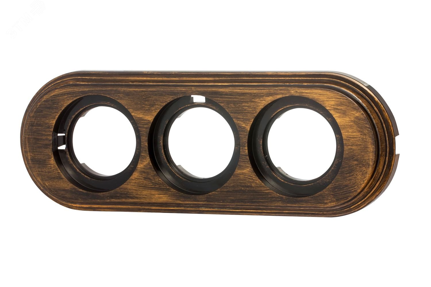 Изображение товара Рамка 3 поста BIRONI стиль ретро бронзовая для мебели и электрики