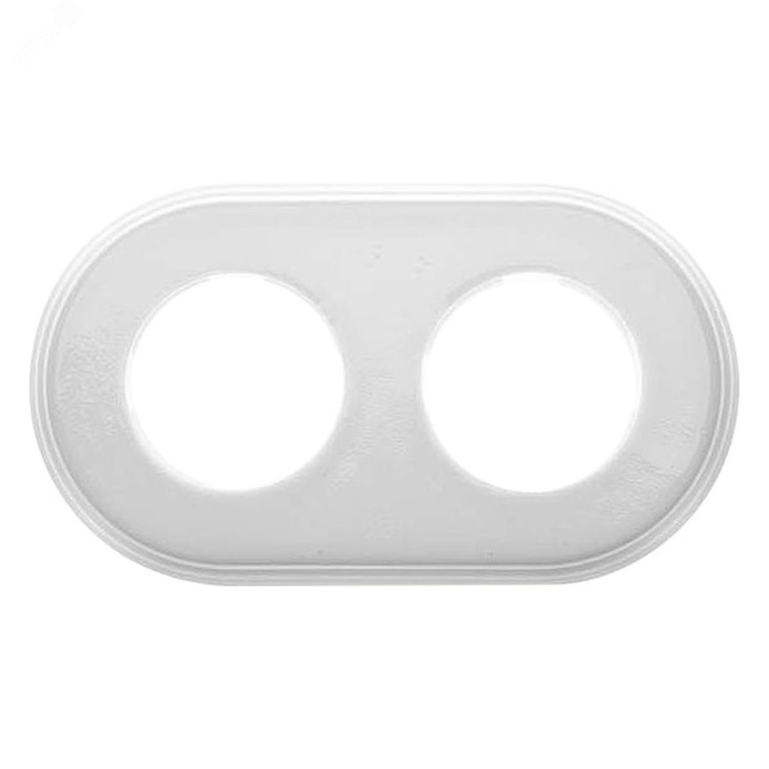 Изображение товара Рамка 2 поста Bironi из керамики белая стиль Ретро для розеток и выключателей