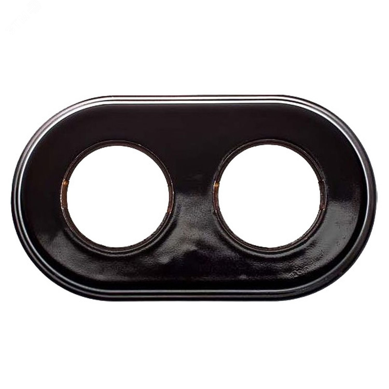 Изображение товара Рамка 2 поста из керамики Bironi в стиле ретро коричневая