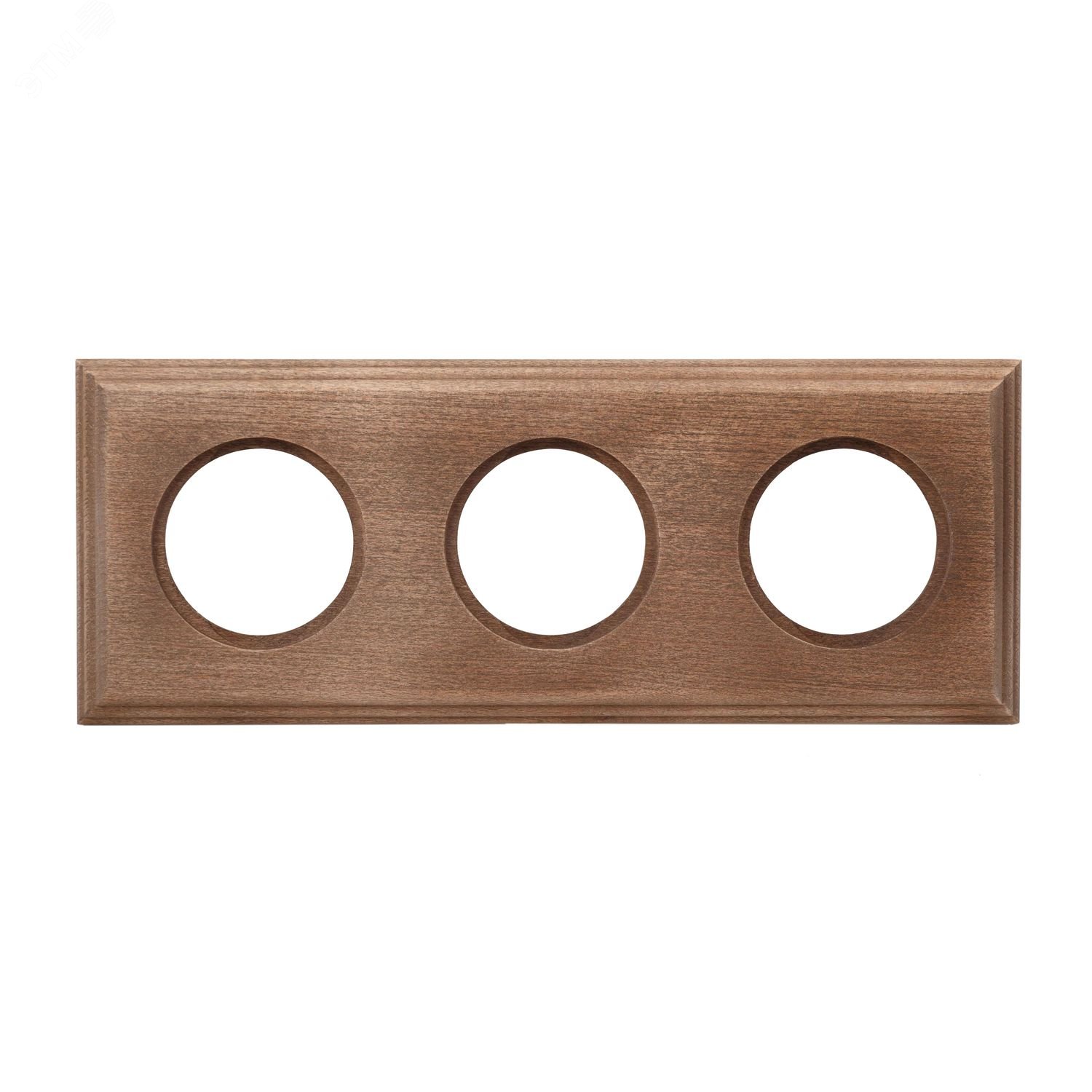 Изображение товара Рамка 3-х постовая для скрытого монтажа Bironi в стиле ретро коричневая