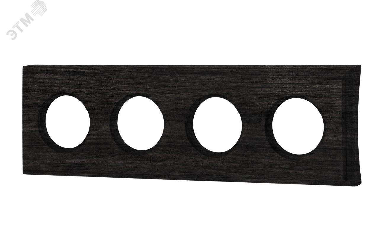 Изображение товара Рамка 4 постовая Угольно-черная для скрытого монтажа Bironi стиль ретро