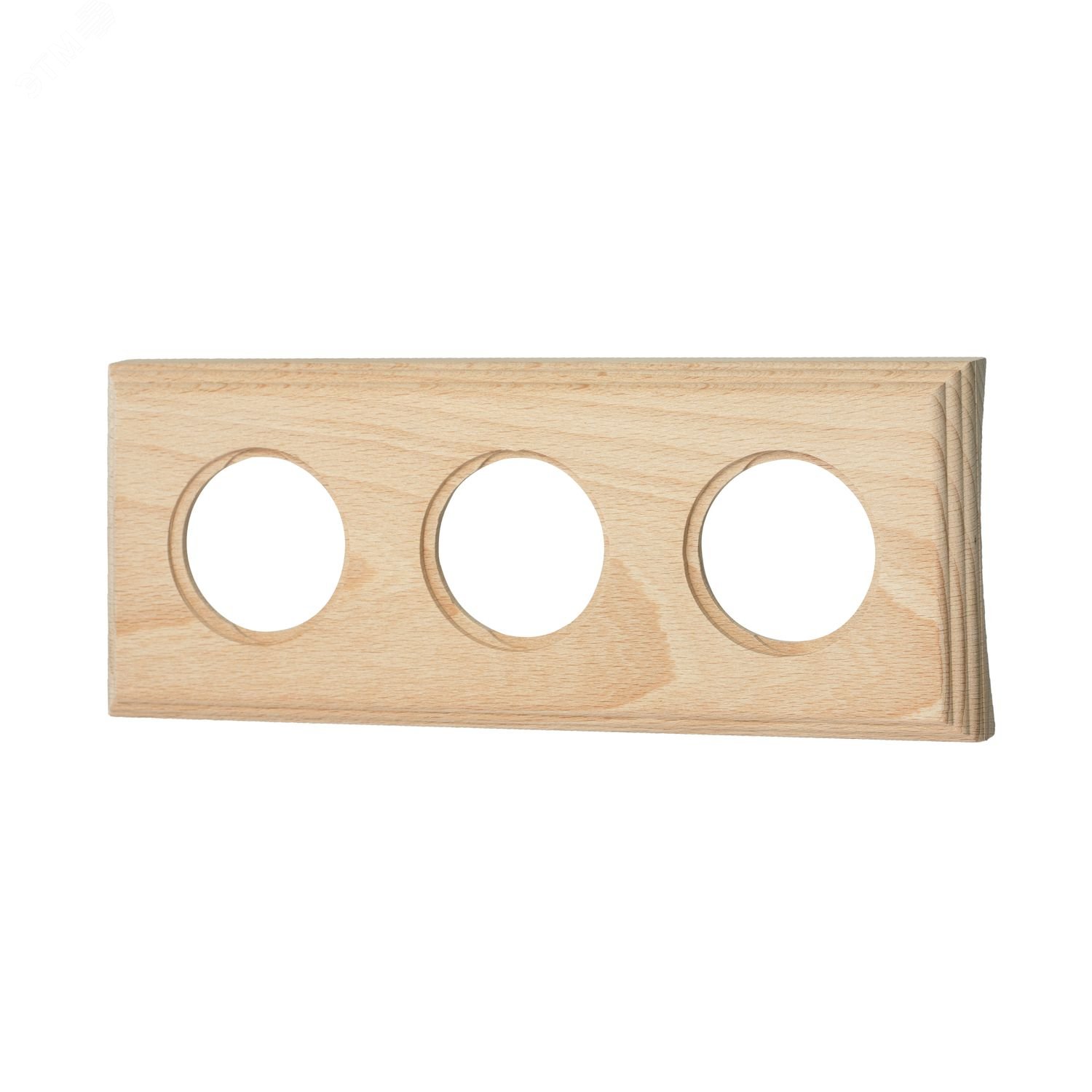 Изображение товара Рамка 3 постовая для скрытого монтажа Bironi Натурэль на бревно 220мм