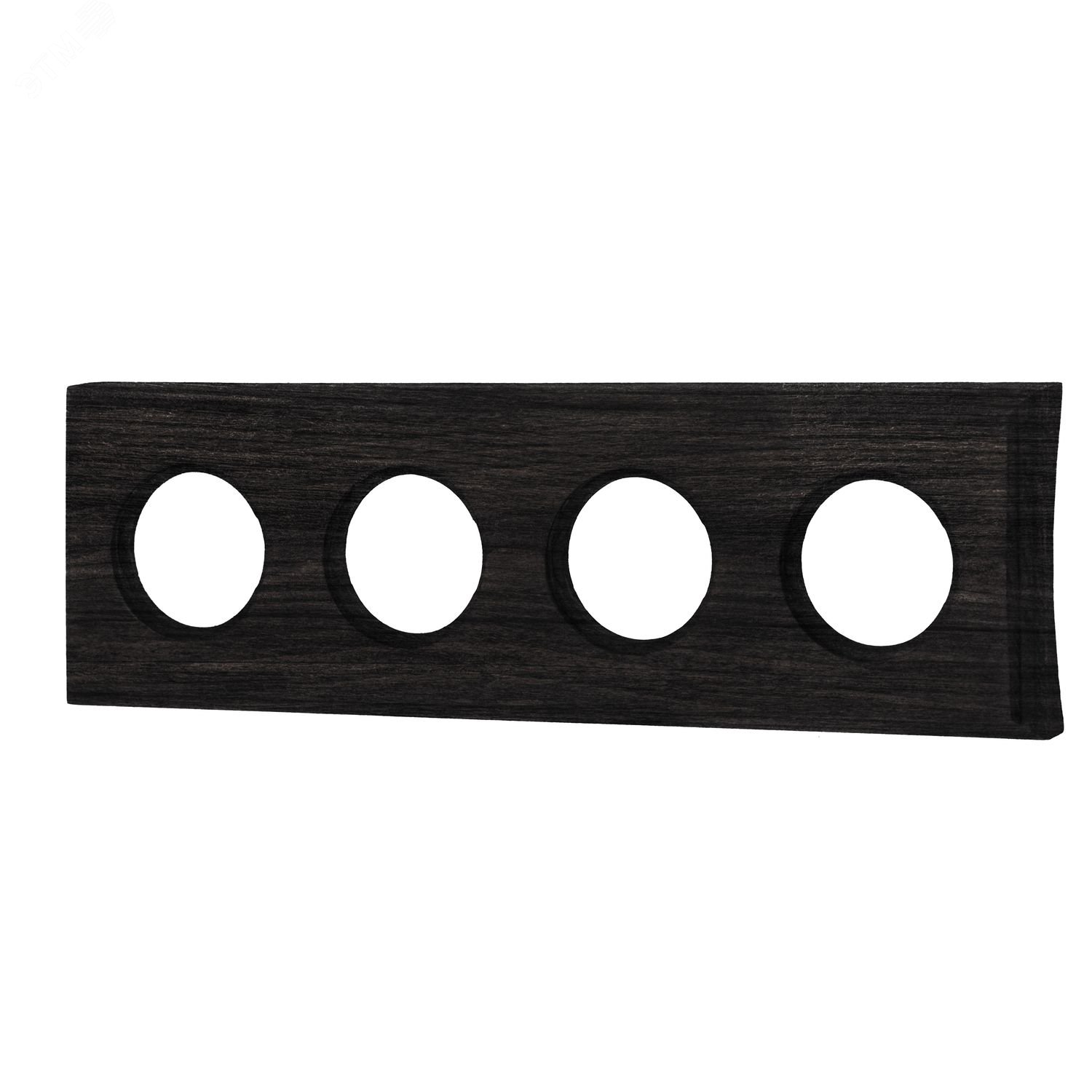 Изображение товара Рамка 4 постовая Bironi Угольно-черный скрытый монтаж для розеток выключателей