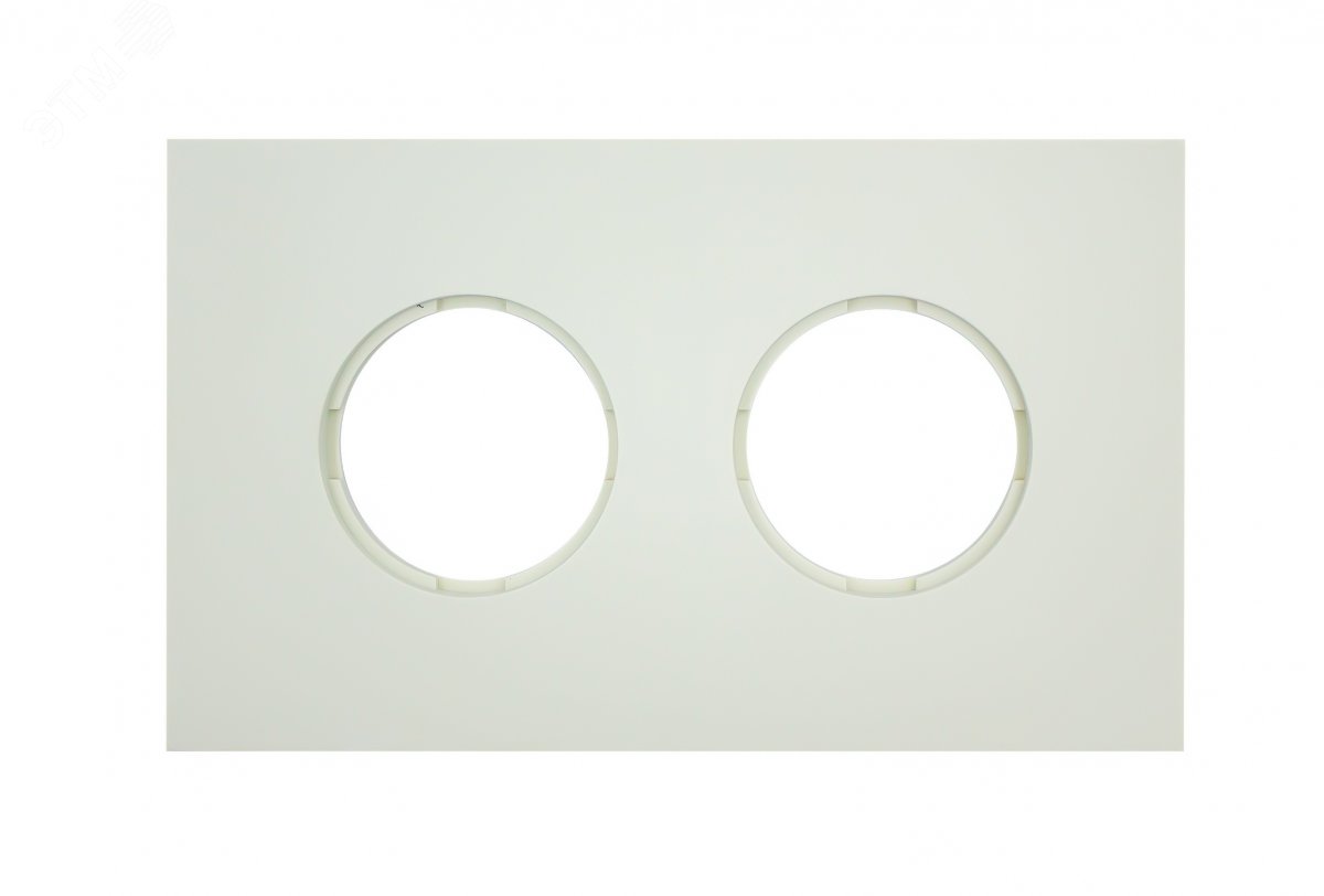 Изображение товара Рамка 2 поста с скрытым монтажом Шедель Бриз из пластика цвет кремовый