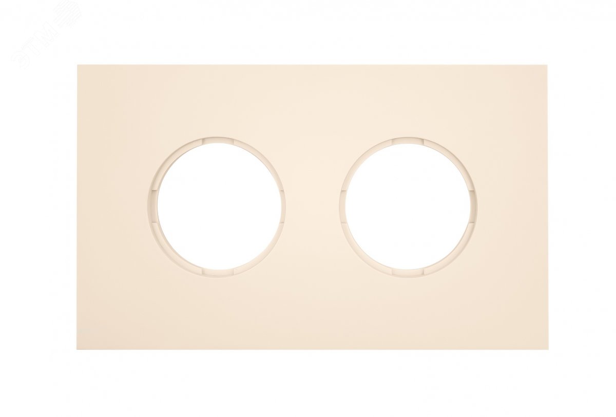 Изображение товара Рамка 2 поста для скрытого монтажа Bironi в цвете песочное золото