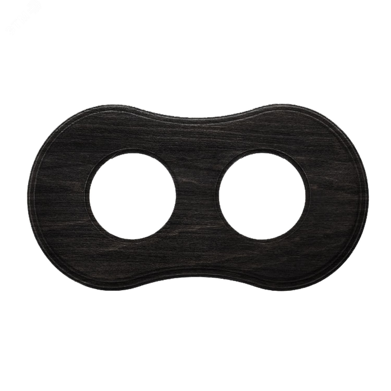 Изображение товара Рамка 2 поста для розеток и выключателей Bironi в стиле ретро Черная