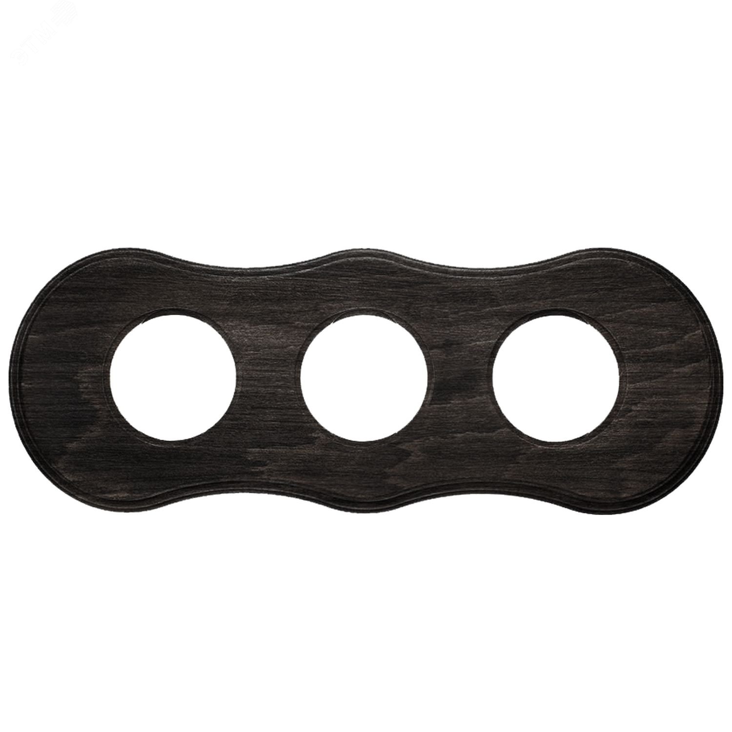 Изображение товара Шедель Рамка 3-х постовая Угольно-черный скрытый монтаж BF8