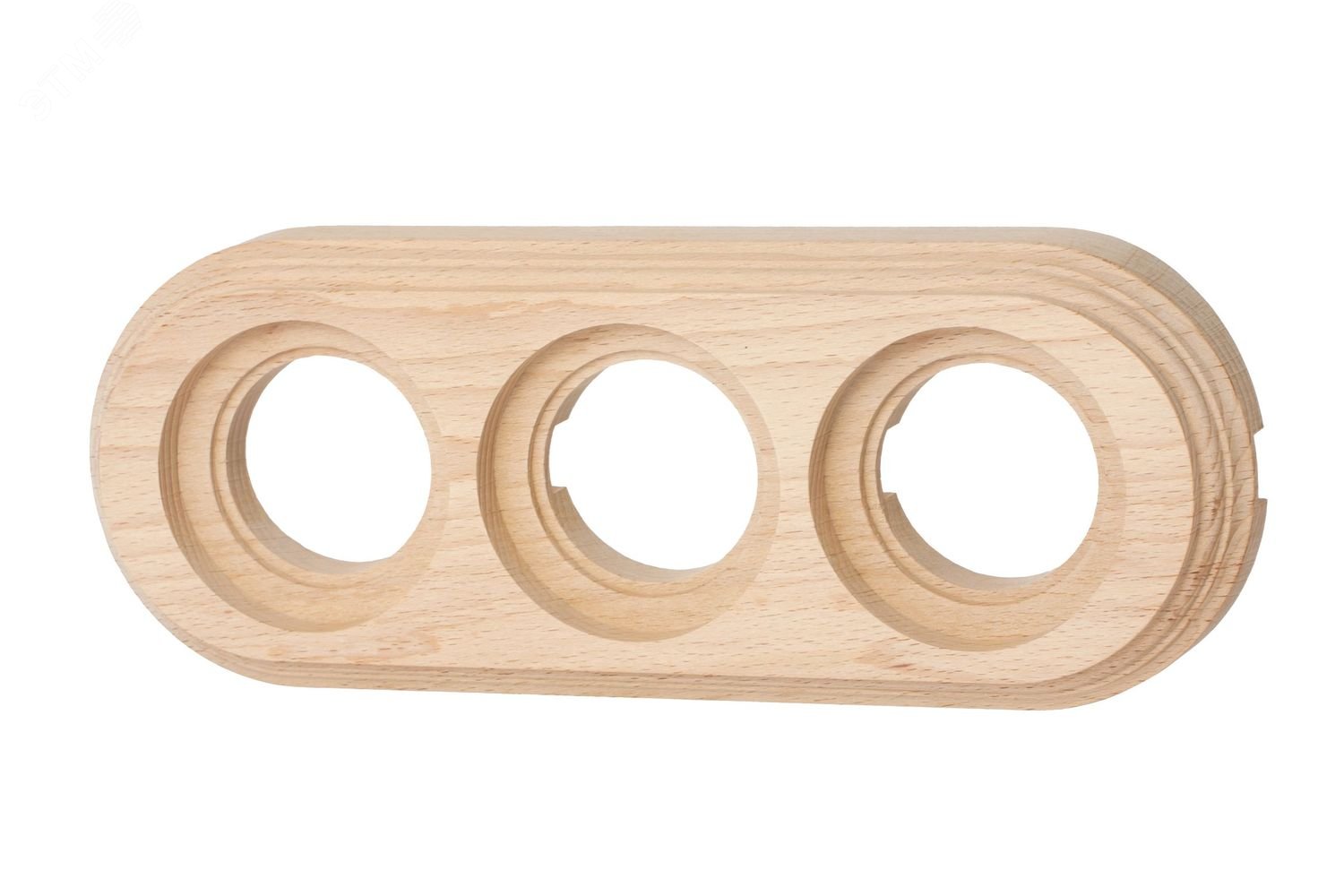 Изображение товара Рамка Bironi 3 постовая для открытой проводки из бука стиль ретро