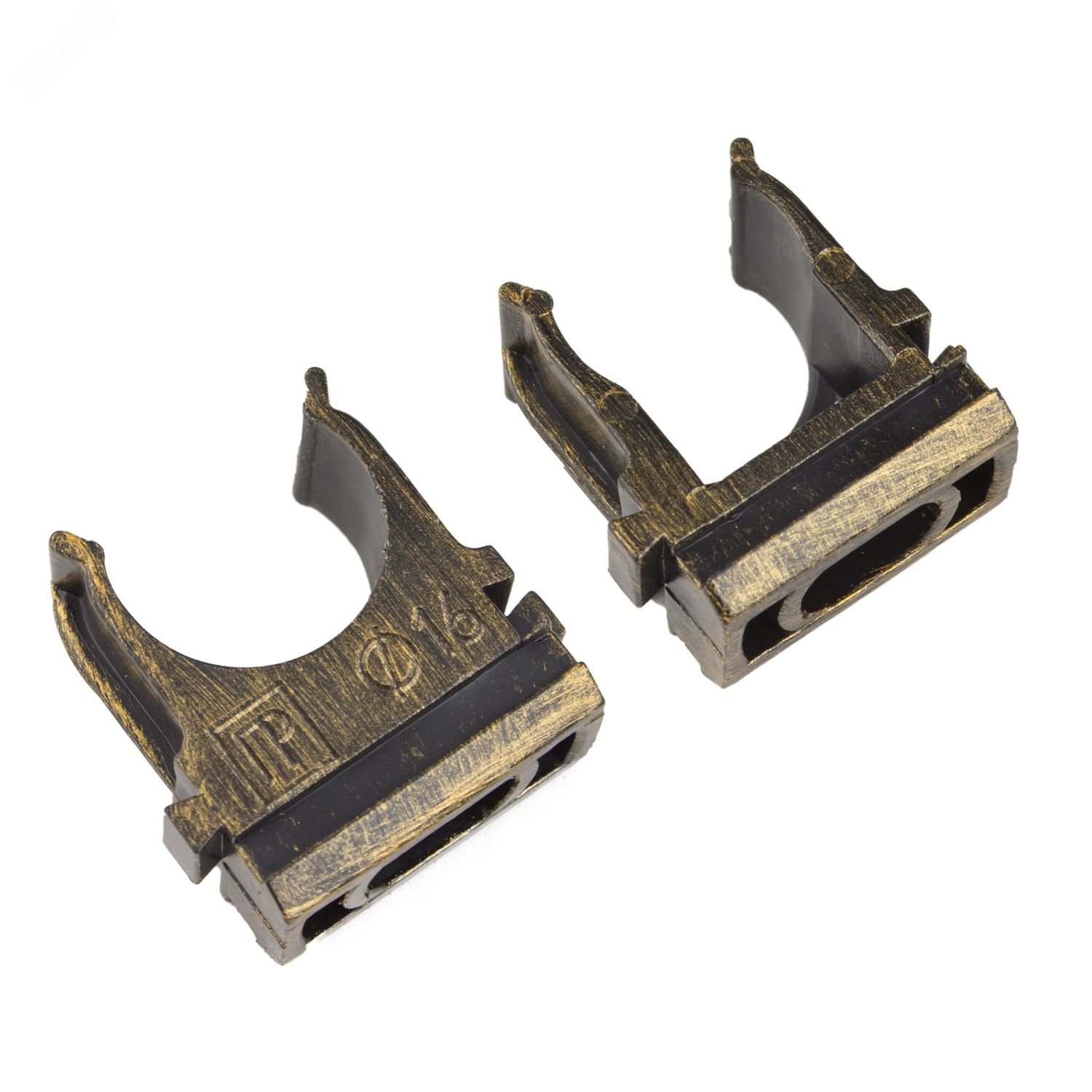 Изображение товара Крепеж-клипса для трубы ПВХ бронзовая 10 шт Bironi