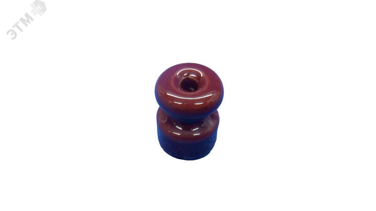 Изображение товара Изолятор для наружного монтажа R керамика коричневый Bironi 50 шт для ретро проводки