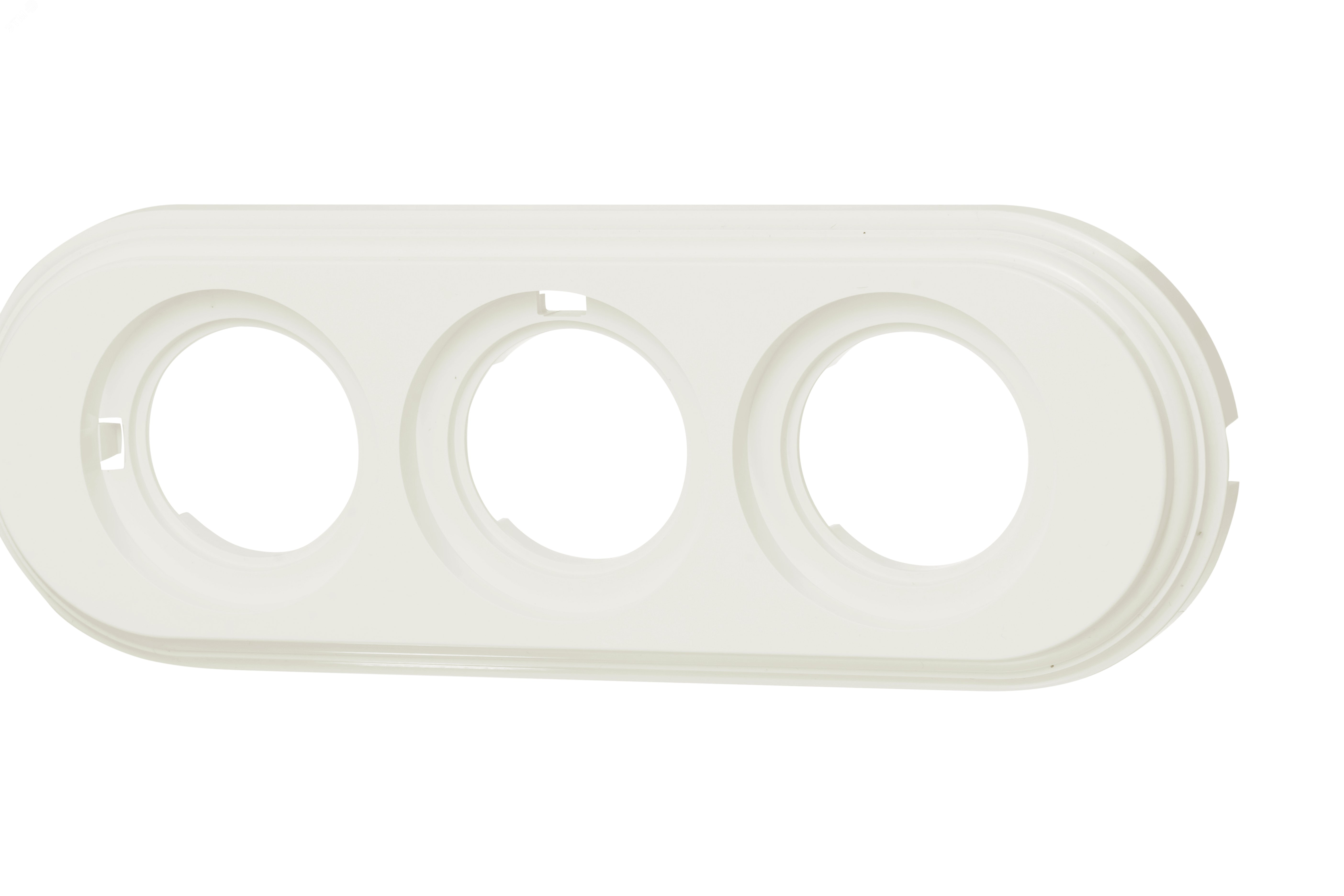 Изображение товара Рамка 3-х постовая Bironi для скрытого монтажа в стиле ретро, пластик желтая