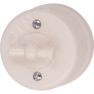 Изображение товара Выключатель Лизетта 1-кл., пластик, цвет Песочное золото (шт)