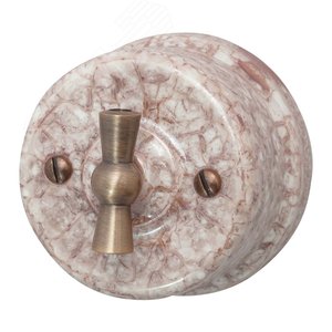 Изображение товара Выключатель Лизетта 1кл. проходной, керамика, цвет мрамор (шт)