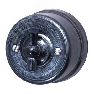 Изображение товара Выключатель Лизетта 1кл., пластик, Серебряный Век (шт)