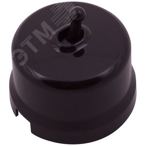 Изображение товара Кнопка (однотумблерная), пластик, цвет Коричневый (шт)