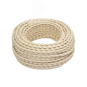 Изображение товара Ретро провод 2х1,5 Песочное золото (матовый) 150 м (м)