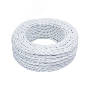 Изображение товара Ретро провод 3х2.5 белый(150м) (м)