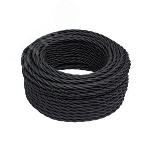 Изображение товара Ретро провод 3х2.5 черный(50м) (м)