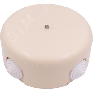 Изображение товара Коробка распределительная 110мм, пластик, цвет Песочное золото с кабельными вводами (шт)