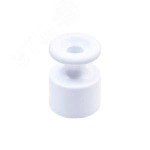 Изолятор для наружного монтажа, пластик, цвет белый(100 шт/уп)