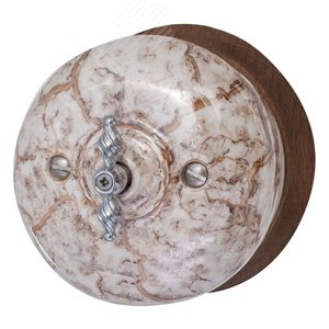 Изображение товара Выключатель 2кл. Фаберже, керамика, цвет мрамор золото (шт)