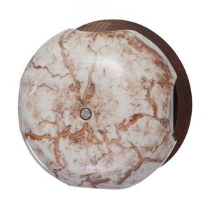 Изображение товара Коробка распределительная 86 мм Фаберже, керамика, цвет мрамор золото 4 кабельных ввода (шт)