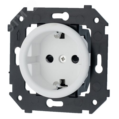 Изображение товара Розетка с заземлением. с/у, Белый матовый (шт)
