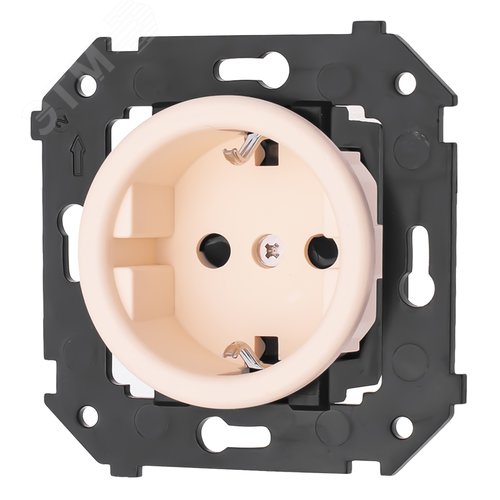 Изображение товара Розетка с заземлением. с/у, Песочное золото матовый (шт)