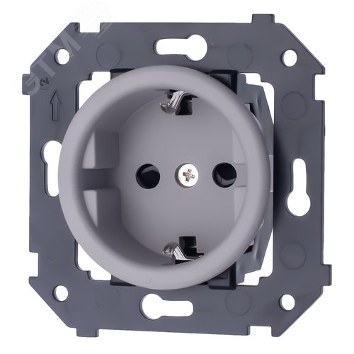 Изображение товара Розетка с заземлением. с/у, Титан матовый (шт)