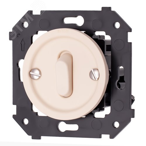 Изображение товара Выключатель 1-кл., пластик, цвет Песочное Золото матовый (клавишный) (шт)